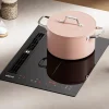 Plaque de cuisson induction aspirante L39cm 3200w 2 foyers plaque avec hotte intégré 500m3h boost recyclage ou évacuation Ciarra