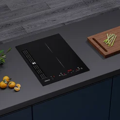 Plaque de cuisson induction aspirante L39cm 3200w 2 foyers plaque avec hotte intégré 500m3h boost recyclage ou évacuation Ciarra