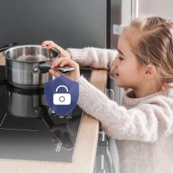 Plaque de cuisson induction 4 foyers 7200W L59xP52cm 9 puissance booster minuterie tactile Ciarra CD4BBIH