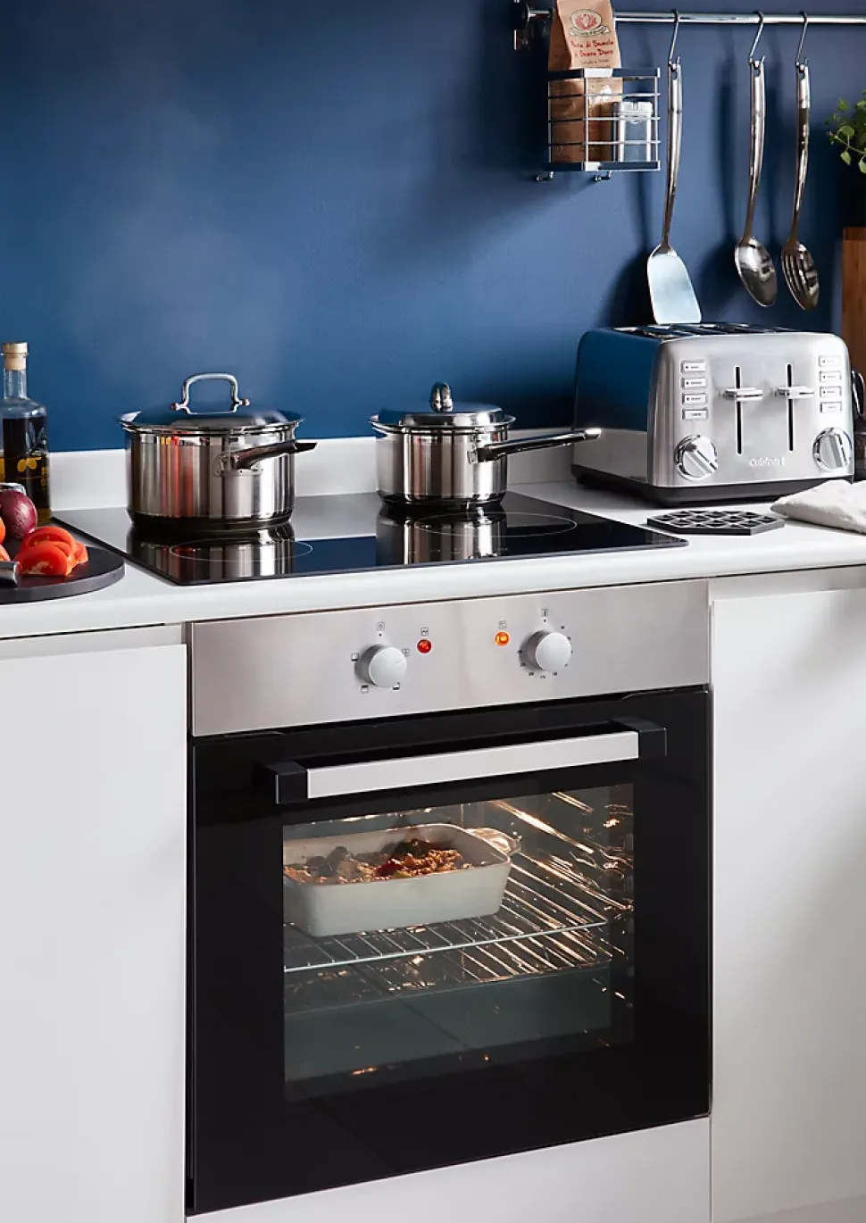 Plaque de cuisson induction 4 foyers Cooke & Lewis coloris noir l. 59 x P. 52 x H. 6,5 cm