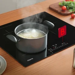 Plaque de cuisson induction 3 foyers 6500W L59xP52cm flexizone 9 puissance boosters minuteur Ciarra CD3BFBIH