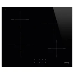 Plaque de cuisson induction 4 foyers - coloris noir - l.60 x P.51,5 x H.5,6 cm - Smeg SI2641D