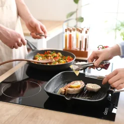 Plaque de cuisson induction 4 foyer 6000W L59xP52cm 9 niveaux de puissance commande tactile Ciarra CD4BIH-D