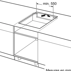 Plaque de cuisson induction 3 foyers - coloris noir - l.59,2 x P.52,2 x H.5,1 cm - Bosch PUJ611BB5E