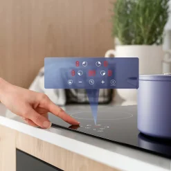 Plaque de cuisson induction 4 Foyers 6000W L59xP52cm commande tactile minuteur 9 niveaux Ciarra CABBIH4-E