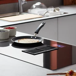 Plaque de cuisson induction 4 foyers GoodHome coloris gris anthracite l. 77 x P. 52 x H. 25 cm