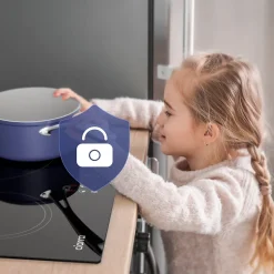 Plaque de cuisson induction 3 feux 5600W L59xP52cm 9 niveaux de puissance commande tactile minuteur individuel Ciarra CABBIH3-E