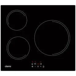 Plaque de cuisson induction 3 feux 5600W L59xP52cm 9 niveaux de puissance commande tactile minuteur individuel Ciarra CABBIH3-E