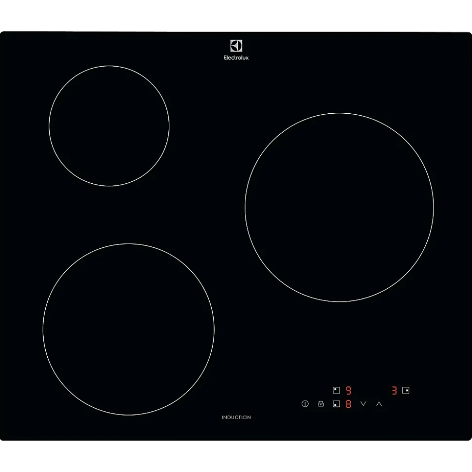 Plaque de cuisson induction 60cm 3 feux 6000w noir Electrolux LIB60320CK série 3000