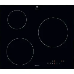 Plaque de cuisson induction 60cm 3 feux 6000w noir Electrolux LIB60320CK série 3000