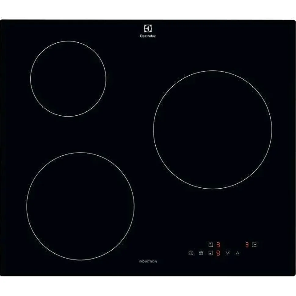 Plaque de cuisson induction 60cm 3 feux 6000w noir Electrolux LIB60320CK série 3000