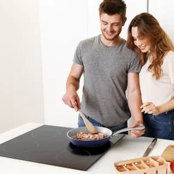 Plaque de cuisson induction 4 foyers 6000W L59xP52cm commande tactile 9 niveaux de puissance minuterie Ciarra CD4BIH-A