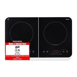 Plaque de cuisson posable - MEDION MD18493- Induction - 2 Foyers - 3500W - Blanc/Noir