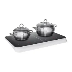 Plaque de cuisson posable - MEDION MD18493- Induction - 2 Foyers - 3500W - Blanc/Noir