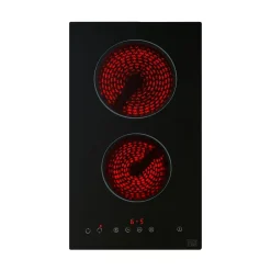 Plaque de cuisson vitrocéramique 2 foyers Cooke & Lewis coloris noir l.29 x P.52 x H.6 cm