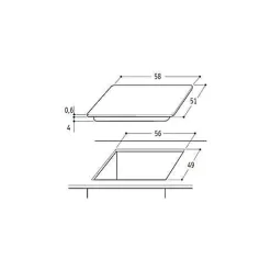 Plaque de Cuisson Vitrocéramique Noir 4 Foyers 6 niveaux de puissance WHIRLPOOL