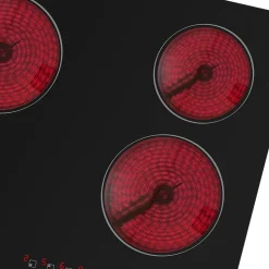 Plaque de cuisson vitrocéramique 4 foyers - coloris noir - l.59 x P.52 x H.5 cm NN4ZCR60EU