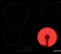 Plaque de cuisson vitrocéramique 4 foyers - coloris noir - l.59,2 x P.52,2 x H.4,5 cm - Bosch PKE611FN8E