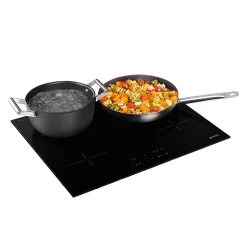 Plaque de cuisson vitrocéramique 4 foyers Smeg coloris noir l.60 x P.51 x H.6,3 cm