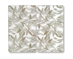 Plaque de protection verre décor feuillage, 2 pièces