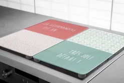 Plaque de protection verre trempé Mila décor rose et vert, 2 pièces