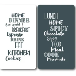 Plaque de protection verre trempé Cook décor "cuisine" , 2 pièces