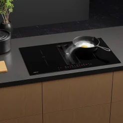 Plaque Induction Aspirante 83cm Plaque avec Hotte intégrée 500m3h Filtre à Plasma A+ Booster 2 Flexizones CIARRA