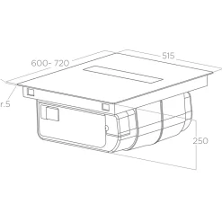 Plaque induction avec hotte intégrée Elica NIKOLATESLA FIT 60 cm - Évacuation