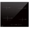 Plaque induction encastrable 4 foyers, 8100 W, slider tactile et minuteurs