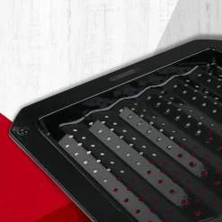 Plaque ondulée et perforée pour four et barbecue en tôle 38 x 33 cm FM Professional Barbecue