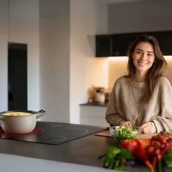 Plaque vitrocéramique 3 Feux Encastrable 5700W 9 Niveaux Minuterie 99 Min Commande Tactile Sécurité Enfant CDVER573 CDV