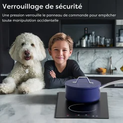 Plaque Vitrocéramique 2 Foyer 3000W Sécurité Enfant Minuterie Individuel 99min Commande Tactile CDVER302 CDV