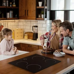 Plaque Vitrocéramique 4 Foyers Encastrable 6000W 9 Niveaux Minuterie 99 Min Commande Tactile Sécurité Enfant CDVER604 CDV