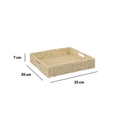 Plateau carré 35cm Beige Kord - 5Five