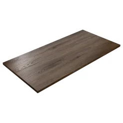 Plateau laminé chêne chocolat 138 x 68 cm pour bureau, table, table basse