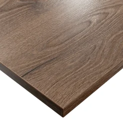 Plateau laminé chêne chocolat 120 x 80 cm pour bureau, table, table basse