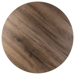 Plateau laminé chêne chocolat rond, diamètre 90 cm, pour bureau, table, table basse