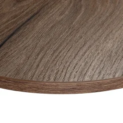 Plateau laminé chêne chocolat rond, diamètre 68 cm, pour bureau, table, table basse