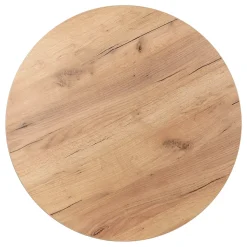 Plateau laminé chêne craft rond, diamètre 68 cm, pour bureau, table, table basse