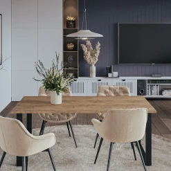 Plateau laminé chêne craft 120 x 60 cm pour bureau, table, table basse