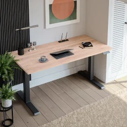 Plateau laminé chêne sonoma 138 x 68 cm pour bureau, table, table basse