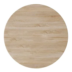 Plateau laminé chêne sonoma rond, diamètre 68 cm, pour bureau, table, table basse
