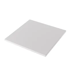 Plateau laminé gris 68 x 68 cm pour bureau, table, table basse