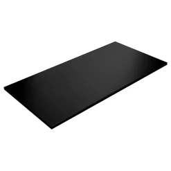 Plateau laminé noir 138 x 68 cm pour bureau, table, table basse
