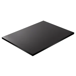 Plateau laminé noir 120 x 80 cm pour bureau, table, table basse