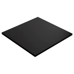 Plateau laminé noir 68 x 68 cm pour bureau, table, table basse