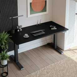 Plateau laminé noir 160 x 80 cm pour bureau, table, table basse