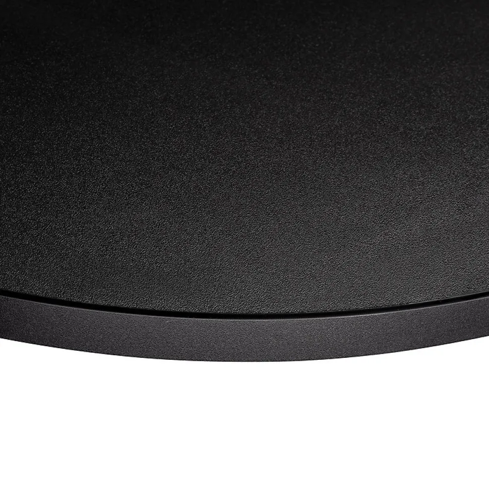 Plateau laminé noir rond, diamètre 68 cm, pour bureau, table, table basse