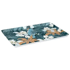 Plateau rectangle 45x30cm exotique - Blanc- 5five