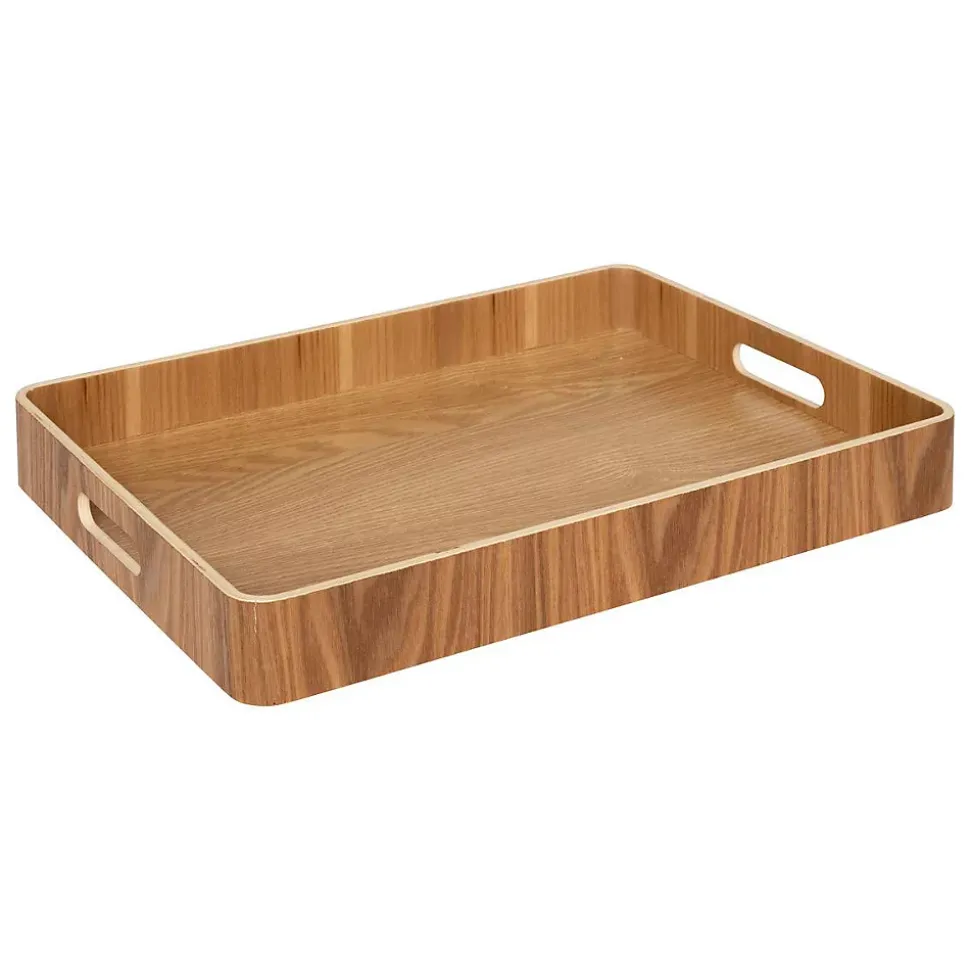 Plateau rectangle 43x33,5cm peuplier - Beige- 5five